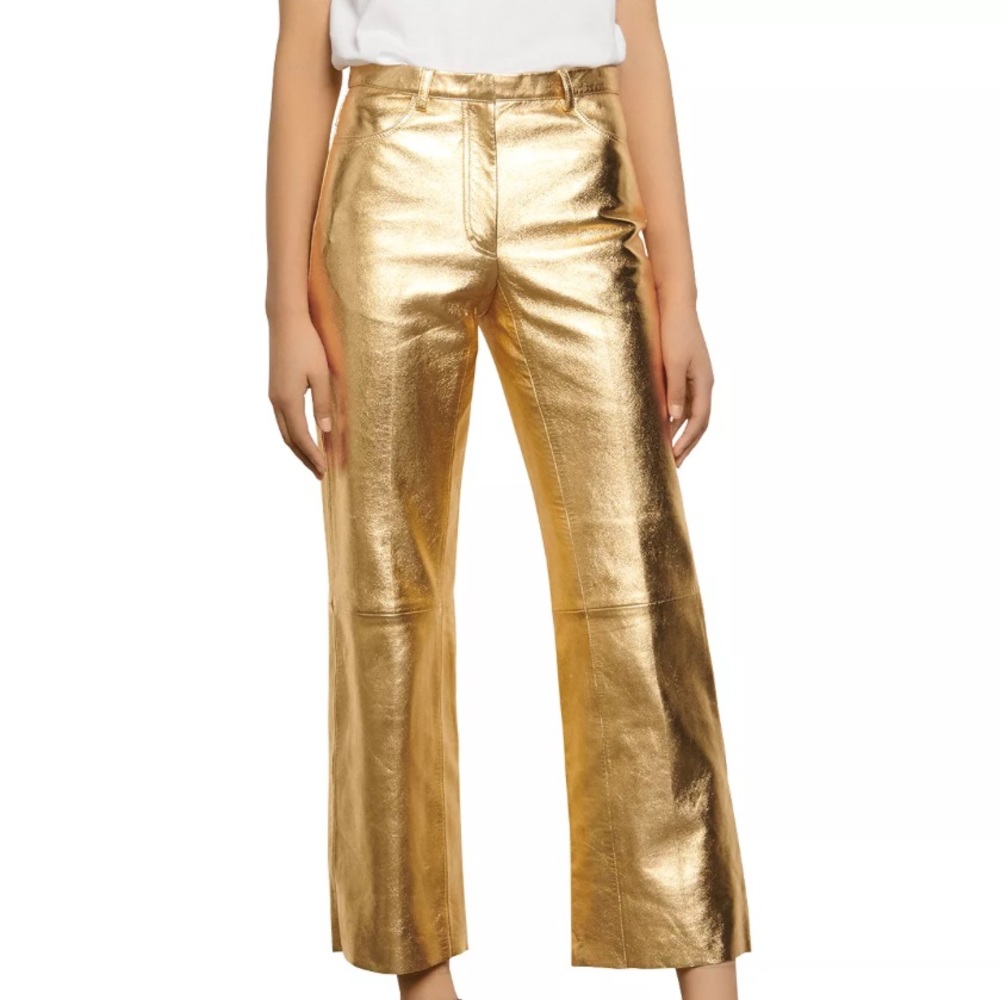 Sandro Gold Cropped Pants